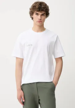 Les Deux tricou din bumbac culoarea alb, cu imprimeu, 1000218 imagine