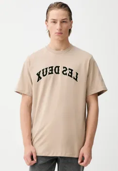 Les Deux tricou din bumbac culoarea bej, cu imprimeu, 1001004 imagine