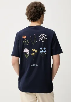 Les Deux tricou din bumbac culoarea bleumarin, cu imprimeu, 1000218 imagine