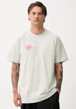 Les Deux tricou din bumbac culoarea gri, cu imprimeu, 1000197 imagine