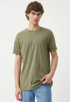 Les Deux tricou din bumbac culoarea verde, neted imagine