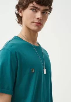 Les Deux tricou din bumbac culoarea verde, neted imagine