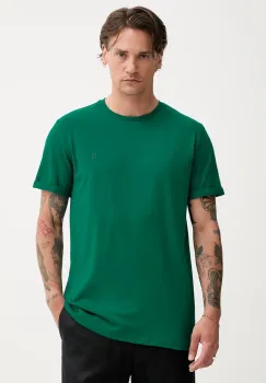 Les Deux tricou din bumbac culoarea verde, uni, 1000201 imagine
