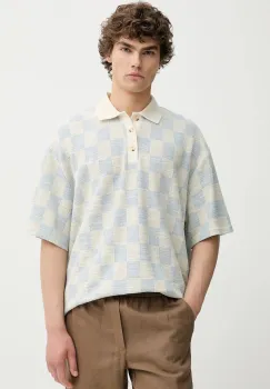 Les Deux tricou polo culoarea bej, cu imprimeu, 1000159 imagine