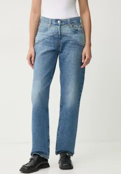 Levi's blugi din bumbac 501 90s WESTERN high waist, 001V3 imagine