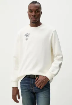 Levi's bluza barbati, culoarea bej, cu imprimeu imagine