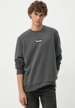 Levi's bluza barbati, culoarea gri, cu imprimeu imagine