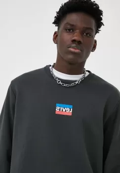 Levi's bluza barbati, culoarea negru, cu imprimeu imagine