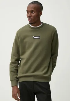 Levi's bluza barbati, culoarea verde, cu imprimeu imagine