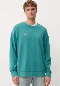 Levi's bluza barbati, culoarea verde, neted imagine