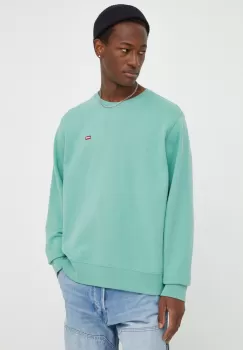 Levi's bluza barbati, culoarea verde, neted imagine