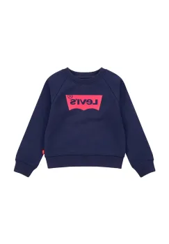 Levi's bluza bebe culoarea albastru marin, cu imprimeu imagine