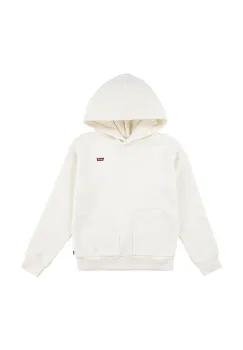 Levi's bluza copii BATWING CHEST HIT HOODIE culoarea alb, cu gluga, neted, 3EL078 imagine