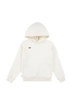 Levi's bluza copii BATWING CHEST HIT HOODIE culoarea alb, cu gluga, neted, 4EL078 imagine