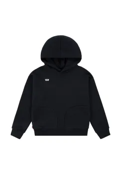Levi's bluza copii BATWING CHEST HIT HOODIE culoarea negru, cu gluga, neted, 4EL078 imagine