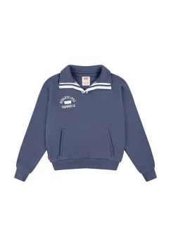 Levi's bluza copii COLLEGIATE LS COLLAR TOP cu imprimeu, 4EL070 imagine