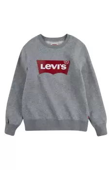 Levi's Bluza copii culoarea gri, cu imprimeu imagine