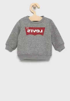 Levi's Bluza copii culoarea gri, cu imprimeu imagine