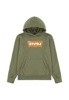 Levi's bluza copii culoarea verde, cu gluga, cu imprimeu imagine