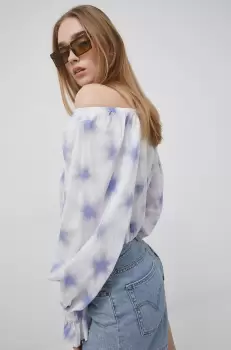 Levi's bluza femei, culoarea alb, modelator imagine