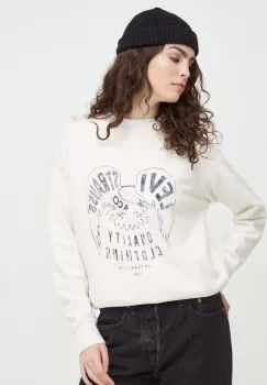 Levi's bluza femei, culoarea bej, cu imprimeu imagine