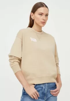 Levi's bluza femei, culoarea bej, cu imprimeu imagine