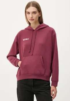 Levi's bluza femei, culoarea bordo, cu gluga, cu imprimeu, A8801 imagine