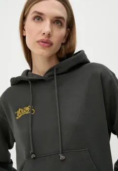 Levi's bluza femei, culoarea negru, cu gluga, cu imprimeu imagine