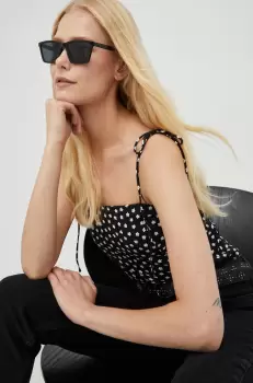 Levi's bluza femei, culoarea negru, in modele florale imagine