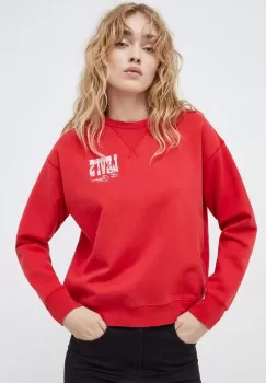 Levi's bluza femei, culoarea rosu, cu imprimeu imagine