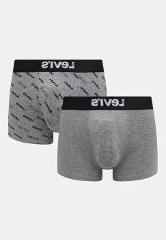 Levi's boxeri 2-pack barbati, culoarea gri, 37149-0938 imagine