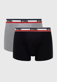 Levi's boxeri 2-pack barbati, culoarea gri imagine