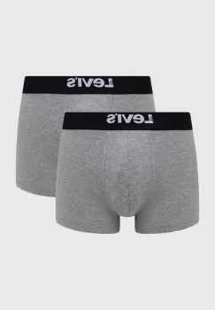 Levi's boxeri 2-pack barbati, culoarea gri imagine