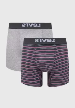Levi's boxeri 2-pack barbati, culoarea gri imagine