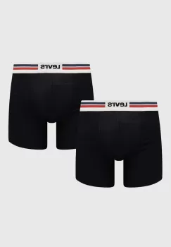 Levi's boxeri 2-pack barbati, culoarea negru imagine