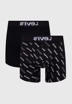Levi's boxeri 2-pack barbati, culoarea negru imagine