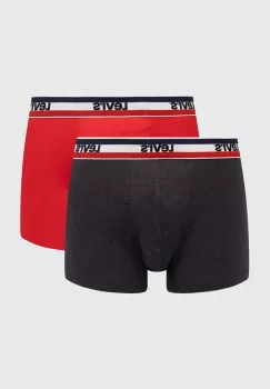 Levi's boxeri 2-pack barbati, culoarea rosu imagine