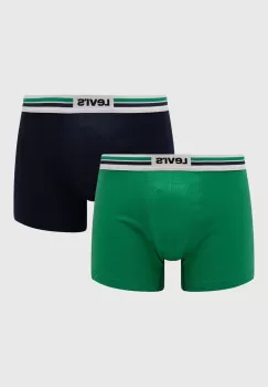Levi's boxeri 2-pack barbati, culoarea verde imagine