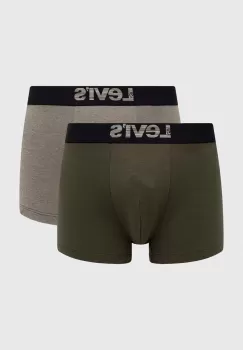 Levi's boxeri 2-pack barbati, culoarea verde imagine