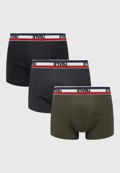 Levi's boxeri 3-pack barbati, culoarea verde imagine