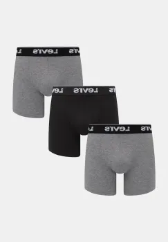 Levi's boxeri 3-pack culoarea gri, 37149-1201 imagine
