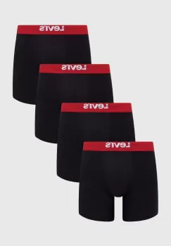Levi's boxeri 4-pack barbati, culoarea negru imagine