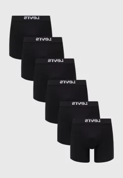 Levi's boxeri 6-pack barbati, culoarea negru imagine