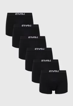 Levi's boxeri 6-pack barbati, culoarea negru imagine