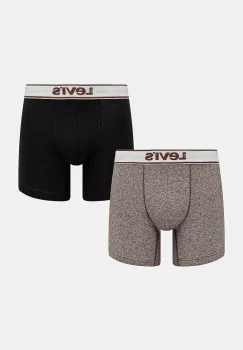 Levi's boxeri de bumbac 2-pack culoarea maro, 37149-1225 imagine