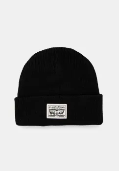 Levi's caciula din bumbac culoarea negru, bumbac, din tricot gros, 000J4-0003 imagine