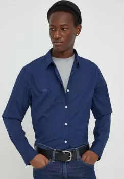 Levi's camasa barbati, culoarea albastru marin, cu guler clasic, slim imagine