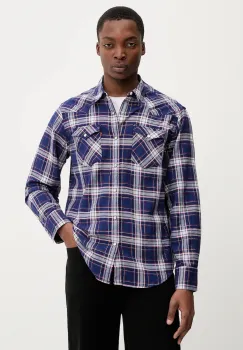 Levi's camasa culoarea bleumarin, cu guler clasic, regular, 85744 imagine