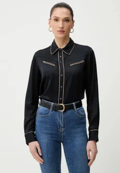 Levi's camasa culoarea negru, cu guler clasic, regular, 003P5 imagine