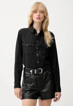 Levi's camasa culoarea negru, cu guler clasic, regular, 16786 imagine